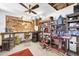 Well-organized garage featuring a workbench, tools, and ample storage space at 2919 W Kerry Ln, Phoenix, AZ 85027