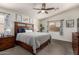 Serene main bedroom with neutral walls, carpeted floors, and an attractive ceiling fan at 2977 W Mira Dr, San Tan Valley, AZ 85144