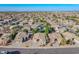 Expansive aerial view of the community showcasing lush landscaping, private pools, and well-maintained homes at 330 W Locust Dr, Chandler, AZ 85248