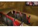 Private home theater with tiered seating and a large screen for immersive viewing at 3500 N Hayden Rd # 2109, Scottsdale, AZ 85251