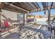 Relaxing patio space with a pergola, outdoor furniture, and views of the pool at 4309 S Priceless View Dr, Gold Canyon, AZ 85118