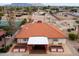 Aerial view of the roof and entryway of community recreation center and pool at 455 S Delaware Dr # 106, Apache Junction, AZ 85120