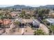 Aerial view of the property in a gated community with majestic mountain views at 5345 E Mercer Ln, Scottsdale, AZ 85254