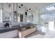 Sleek bathroom featuring double sinks, a walk-in shower, and a modern soaking tub beneath a skylight at 5910 N 45Th St, Phoenix, AZ 85018