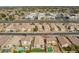 Aerial view of a quiet neighborhood with well-maintained homes and landscaping at 661 E Redondo Dr, Gilbert, AZ 85296