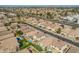 Aerial view of a quiet neighborhood with well-maintained homes and landscaping at 661 E Redondo Dr, Gilbert, AZ 85296