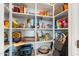 Organized pantry with plentiful shelving, showcasing a variety of food and household items at 8009 W Northview Ave, Glendale, AZ 85303