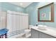 Stylish bathroom features a tub and shower, vanity with sink, offering comfort and functionality at 8180 E Shea Blvd # 1038, Scottsdale, AZ 85260