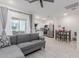 Open-concept living room with tiled floors, modern decor, and natural light creates a welcoming atmosphere at 8188 N 22Nd Dr, Phoenix, AZ 85021