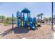 Brightly colored playground with slides and climbing structures in a well-maintained park at 8188 N 22Nd Dr, Phoenix, AZ 85021