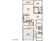 Detailed floor plan showcasing the layout with bedrooms, kitchen, living, and garage spaces at 8680 W Mission Hills Dr, Arizona City, AZ 85123