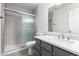 Updated bathroom with a tiled walk-in shower, modern fixtures, and a white vanity at 2277 S Apache Dr # 7, Apache Junction, AZ 85120