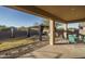 Spacious covered patio with a gazebo, perfect for outdoor relaxation and entertaining at 25330 N 134Th Dr, Peoria, AZ 85383