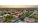 This aerial view highlights the well-planned community and mountain backdrop at 2799 E Jade Pl, Chandler, AZ 85286