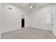 Bedroom with neutral carpet, window with shutters, and a walk-in closet at 2799 E Jade Pl, Chandler, AZ 85286