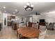Open-concept design seamlessly connecting the kitchen, dining, and living areas at 3020 E Tiffany Way, Gilbert, AZ 85298