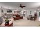 Open concept with living and dining areas, providing ample space for entertaining and Gathering gatherings at 3020 E Tiffany Way, Gilbert, AZ 85298