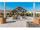 Community gazebo with lush landscaping, ambient string lights, and seating at 4247 E Tonto Pl, Chandler, AZ 85249