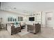Inviting living room with custom built-ins, plush seating, and bright natural light at 4247 E Tonto Pl, Chandler, AZ 85249
