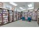 Community library with floor-to-ceiling bookshelves and cozy seating area at 7940 E Camelback Rd # 403, Scottsdale, AZ 85251