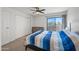 Comfortable bedroom with large sliding glass doors and lots of closet space at 985 N Granite Reef Rd # 127, Scottsdale, AZ 85257