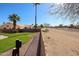 Nicely manicured backyard lined by desert landscaping beyond the fence and a blue sky above at 12439 W Monte Vista Rd, Avondale, AZ 85392