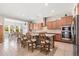 Modern kitchen with a large center island, ample counter space, and stainless steel appliances at 22426 N 29Th Pl, Phoenix, AZ 85050