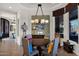 Dining room featuring a round table and chandelier at 35345 N Canyon Creek Ct, Carefree, AZ 85377