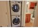 Conveniently placed, stacked washer and dryer next to bathroom at 4120 N 78Th St # 217, Scottsdale, AZ 85251