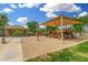 Community playground with covered play structure and picnic area for outdoor enjoyment at 4186 E Jasper Dr, Gilbert, AZ 85296