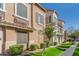 Exterior of homes with well manicured lawns and blue skies at 4186 E Jasper Dr, Gilbert, AZ 85296