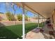 Spacious backyard with covered patio, perfect for outdoor entertaining at 6834 S Dennis Dr, Tempe, AZ 85283