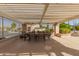 Outdoor dining area with shaded seating, perfect for community gatherings and relaxation at 6834 S Dennis Dr, Tempe, AZ 85283