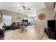 Spacious living room with a view of the dining area at 827 W Kesler Ln, Chandler, AZ 85225