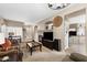 Cozy living room with fireplace and neutral decor at 827 W Kesler Ln, Chandler, AZ 85225