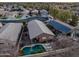 Aerial view of the home showcasing the backyard pool and patio at 1013 S Hazel Ct, Gilbert, AZ 85296