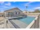 A refreshing backyard pool enclosed with a fence, perfect for leisure and relaxation at 20837 N 23Rd Pl, Phoenix, AZ 85024