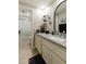 Bathroom featuring granite countertop vanity, neutral color scheme and shower-tub combo at 25821 S Hollygreen Dr, Sun Lakes, AZ 85248