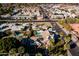 Expansive aerial view of estate home featuring a backyard swimming pool and desert landscaping at 302 W Stella Ln, Phoenix, AZ 85013