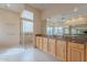 Bright bathroom with granite counters, a glass shower, and mountain views at 7211 E Rising Star Way, Carefree, AZ 85377