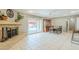 Open floor plan showing living room with fireplace and sliding door to backyard at 7629 N Via De La Campana --, Scottsdale, AZ 85258