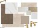 Sample board featuring quartz countertops, wood cabinets, faucet, and multiple tile and material textures at 12322 E Black Rock Rd, Scottsdale, AZ 85255