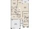 Detailed floor plan showing a three-bedroom home with an open-concept kitchen and living area at 15772 W Beryl Ave, Waddell, AZ 85355