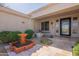 Charming courtyard with fountain and stylish front door at 22970 N 79Th Pl, Scottsdale, AZ 85255