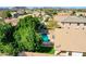 Private backyard featuring a refreshing pool, lush greenery, and a well-manicured lawn at 3129 W Walter Way, Phoenix, AZ 85027