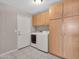 Convenient laundry room features modern washer and dryer and plenty of storage cabinets at 3129 W Walter Way, Phoenix, AZ 85027