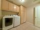 Well-equipped laundry room with washer, dryer, and ample cabinet space at 3129 W Walter Way, Phoenix, AZ 85027