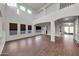 Spacious living room featuring vaulted ceilings, and beautiful flooring at 3524 W Alyssa Ln, Phoenix, AZ 85083