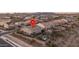 Beautiful aerial shot of the house showing its pool, patio, and desert surroundings at 43805 N Ericson Ln, New River, AZ 85087