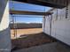 A view of the backyard with scaffolding in place during the construction of a home at 47463 W Kenner Dr, Maricopa, AZ 85139